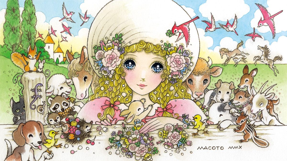 原画 高橋真琴さん『スミレの少女』 原画 高橋真琴さん『スミレの少女』 原画 高橋真琴さん『スミレ