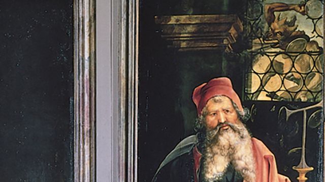 西洋絵画のお約束】窓を割って「病」を吹き込む悪魔。聖アントニウスが