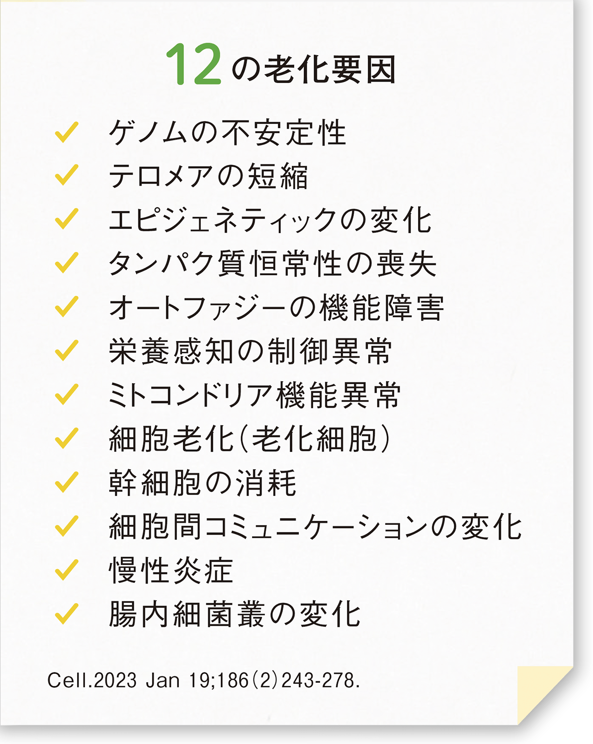 老化を進める12の要因